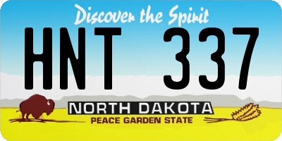 ND license plate HNT337