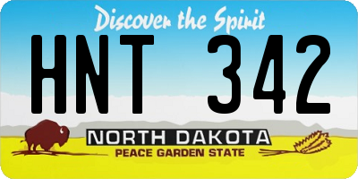 ND license plate HNT342