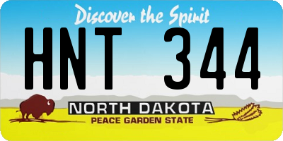 ND license plate HNT344