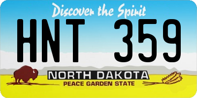 ND license plate HNT359