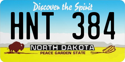 ND license plate HNT384