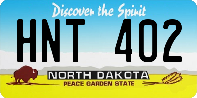 ND license plate HNT402