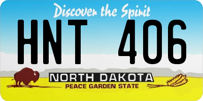ND license plate HNT406