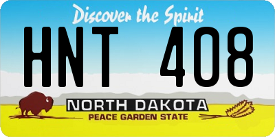 ND license plate HNT408