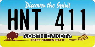 ND license plate HNT411
