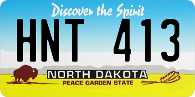 ND license plate HNT413