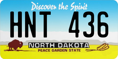 ND license plate HNT436