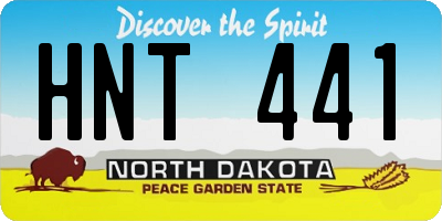 ND license plate HNT441
