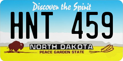 ND license plate HNT459