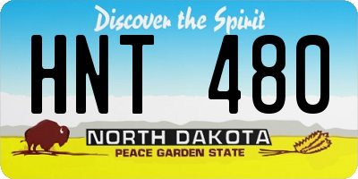 ND license plate HNT480