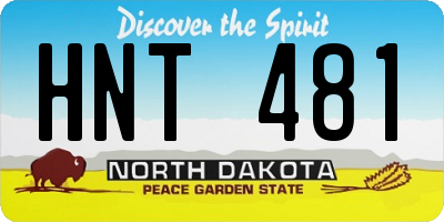 ND license plate HNT481