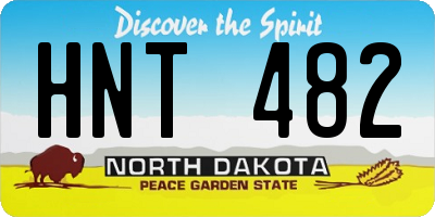 ND license plate HNT482