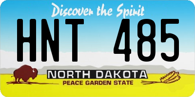 ND license plate HNT485