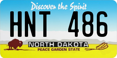ND license plate HNT486