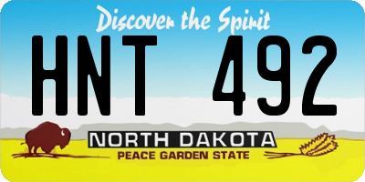 ND license plate HNT492