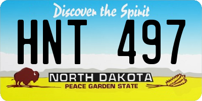 ND license plate HNT497