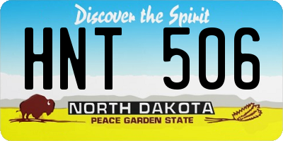 ND license plate HNT506