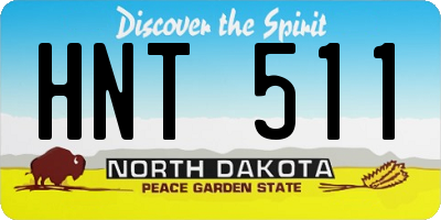 ND license plate HNT511