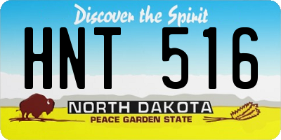 ND license plate HNT516