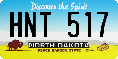 ND license plate HNT517