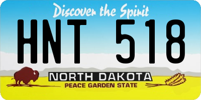 ND license plate HNT518