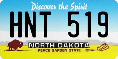 ND license plate HNT519