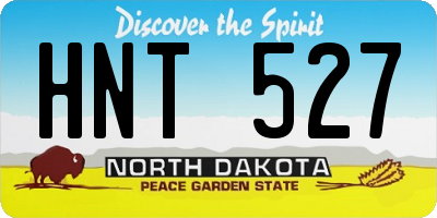 ND license plate HNT527