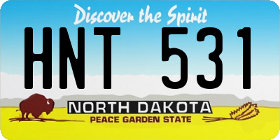 ND license plate HNT531