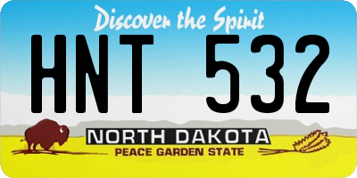 ND license plate HNT532