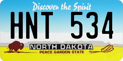 ND license plate HNT534