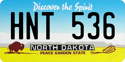 ND license plate HNT536