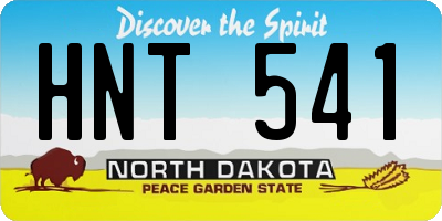 ND license plate HNT541