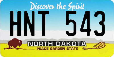 ND license plate HNT543