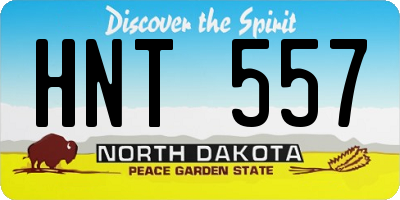 ND license plate HNT557