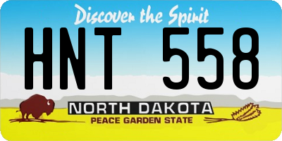 ND license plate HNT558