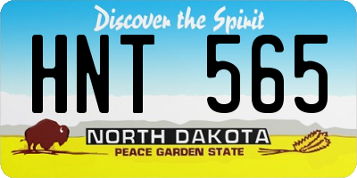 ND license plate HNT565