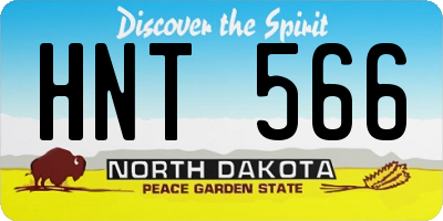 ND license plate HNT566