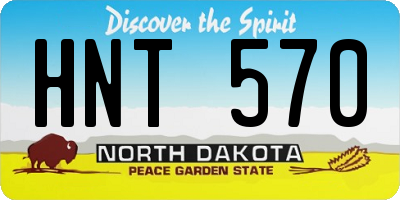 ND license plate HNT570