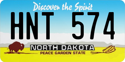 ND license plate HNT574