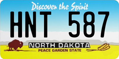 ND license plate HNT587