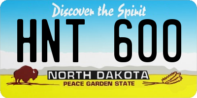 ND license plate HNT600
