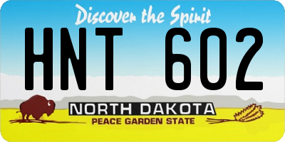 ND license plate HNT602