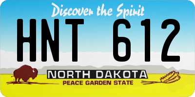 ND license plate HNT612