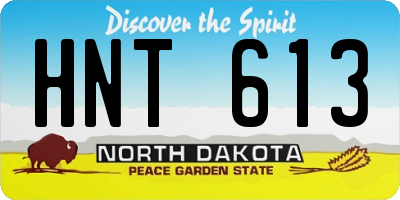 ND license plate HNT613