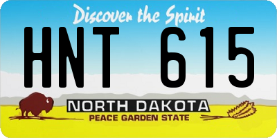 ND license plate HNT615