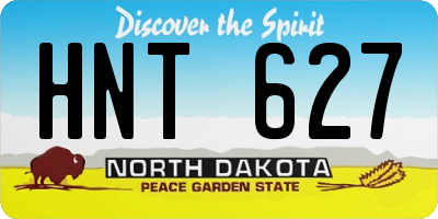 ND license plate HNT627