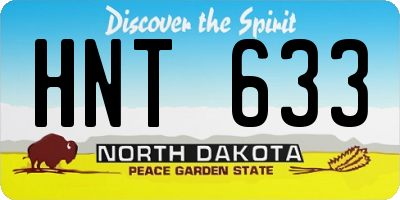 ND license plate HNT633