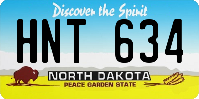 ND license plate HNT634
