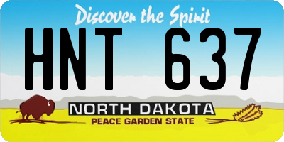 ND license plate HNT637