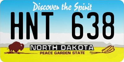 ND license plate HNT638